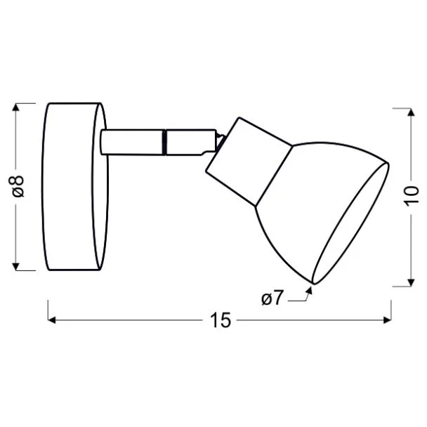 CANDELLUX 91-67524 ROY LAMPA KINKIET 1X5W LED COB GŁÓWKA OKRĄGŁA 1E Z PRZEGUBEM KD SYSTEM BIAŁY