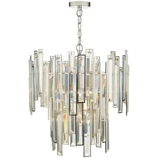 DAR ODI0620 ODILE 6LT 2 TIER PENDANT CHAMPAGNE GOLD CRYSTAL