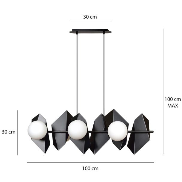 EMIBIG 636/6 LAMPA WISZĄCA DRIFTON 6 BLACK