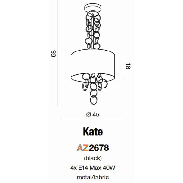 AZZARDO AZ2678 Kate (black)