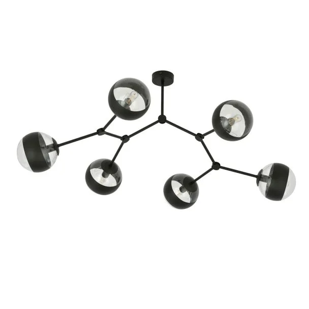 EMIBIG 1135/6 LAMPA SUFITOWA SPACE 6 BLACK/STRIPE