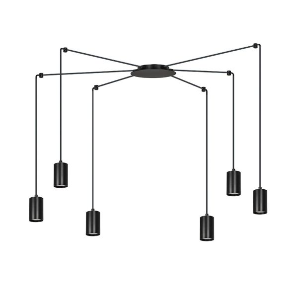 EMIBIG 524/6 LAMPA WISZĄCA TRAKER 6 BL/BLACK