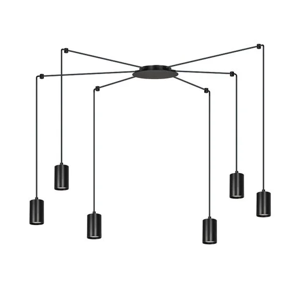EMIBIG 524/6 LAMPA WISZĄCA TRAKER 6 BL/BLACK
