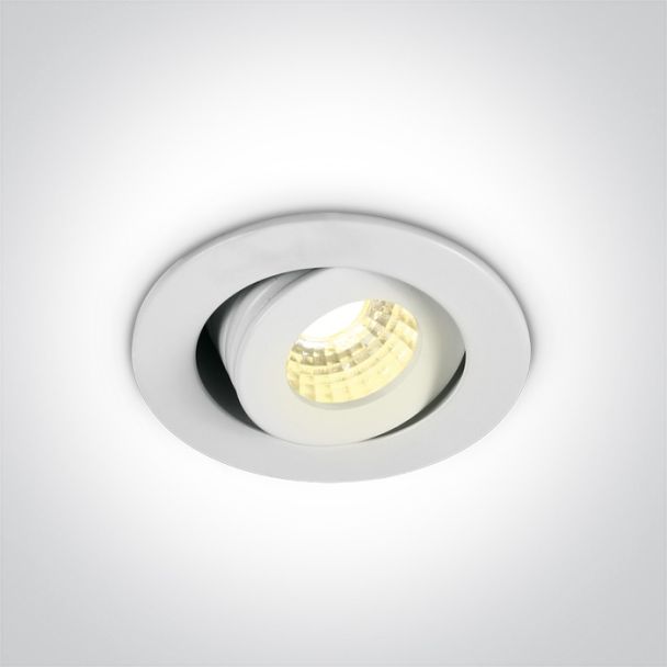 ONE LIGHT 11103B/W/W Psari biały wpust COB LED 3000K 1W / 3W / 700mA
