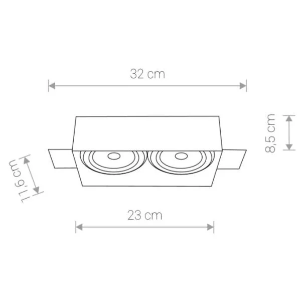 NOWODVORSKI MOD PLUS 9407 lampa wewnętrzna punktowa podtynkowa