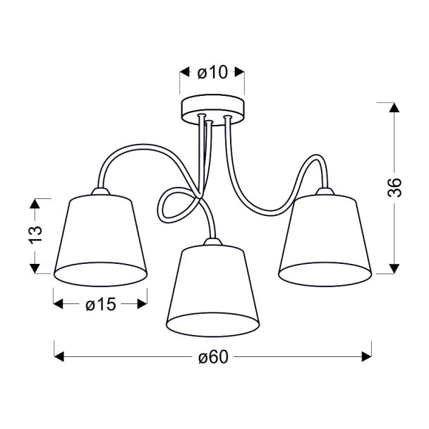 CANDELLUX 33-70746 LUK LAMPA WISZĄCA 3X40W E14 CHROM