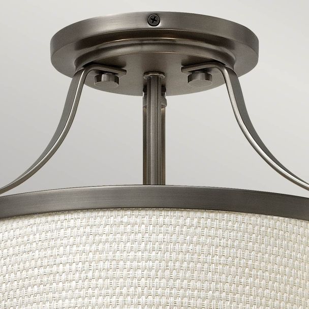 ELSTEAD Charlotte HK-CHARLOTTE-SF-AN 3 Light Semi-Flush - Antique Nickel