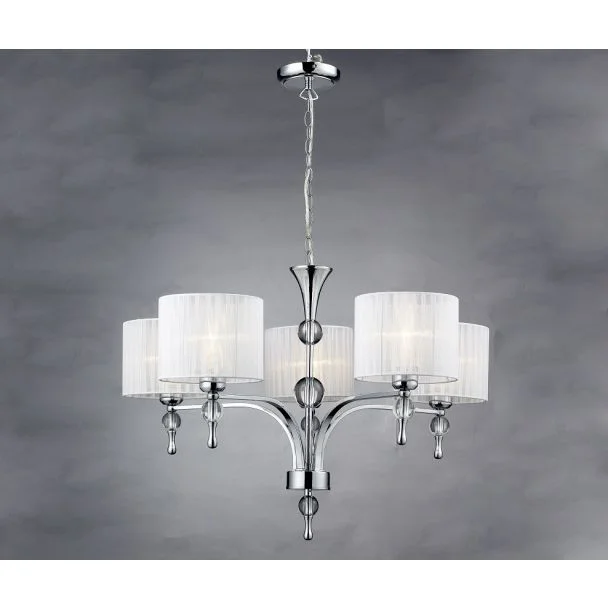 AZZARDO 1976-5P-WH / AZ1007 Impress 5 (white) Żyrandol