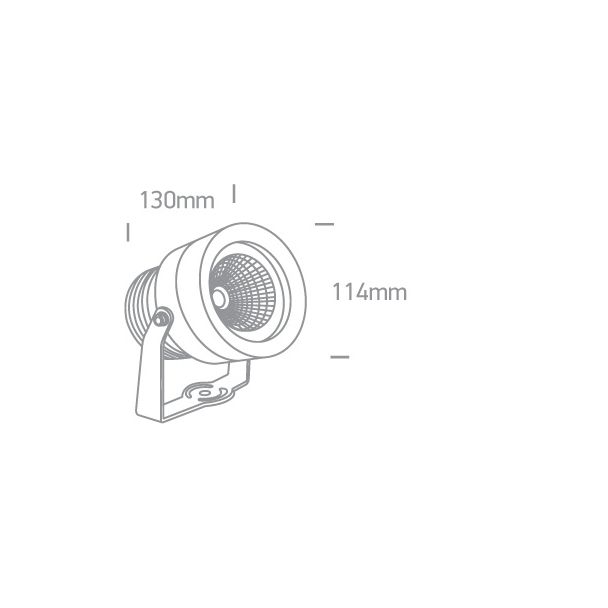 ONE LIGHT 7047/W/W Roisan biała lampa ogrodowa LED 3000K 20W IP65