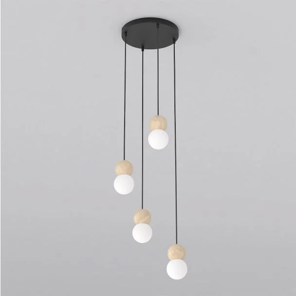 EMIBIG 1675/4 LOOP 4 BLACK LAMPA WISZĄCA
