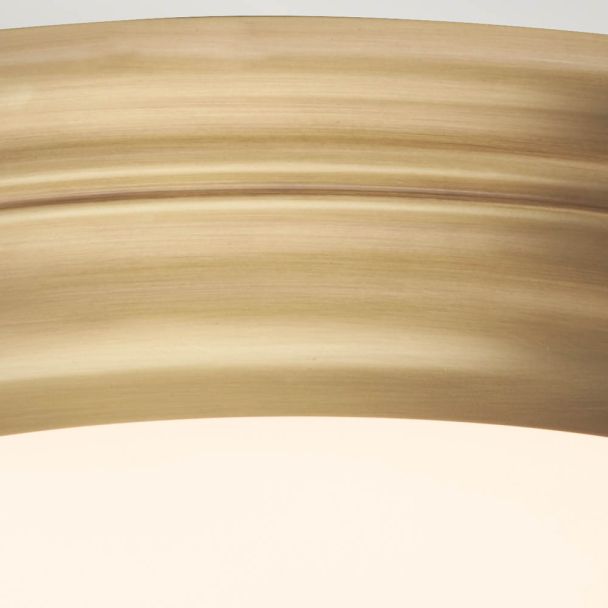 ELSTEAD Welland WELLAND-F-AB 1 Light Flush Light - Aged Brass