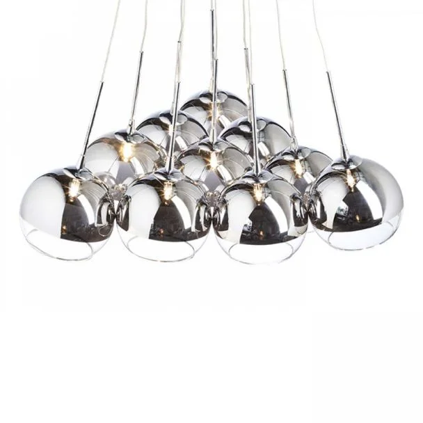RENDL R10513 ASTRAL wisząca szkło chromowane/szkło przezroczyste 230V/12V G4 10x20W