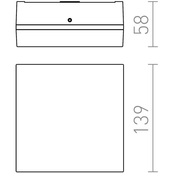RENDL R11968 SPECTACLE natynkowa srebrnoszara 230V LED 5W IP54 3000K
