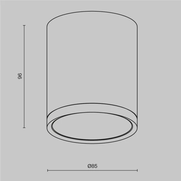 MAYTONI C086CM-GX53-MRD-B Hoop lampa sufitowa czarny