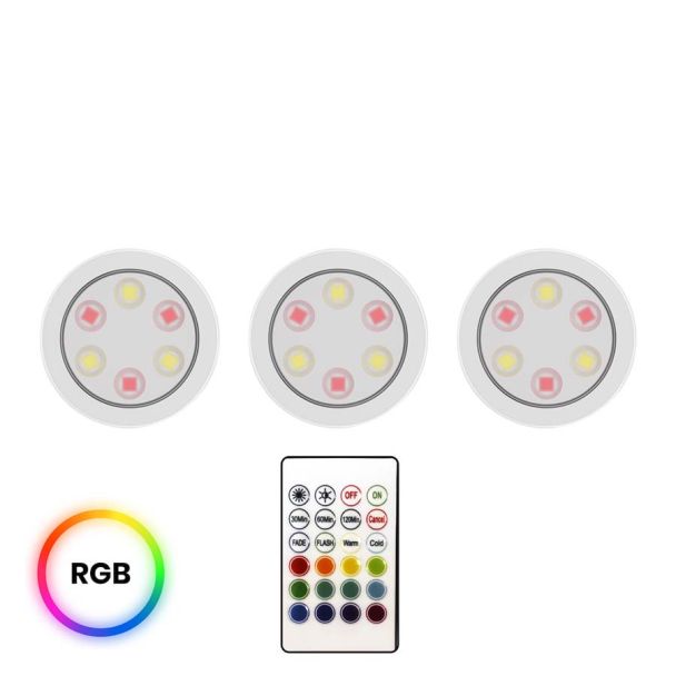 MILAGRO EKB1438 Lampka Podszafkowa Jojo RGB + 3000/6000K Trójpak