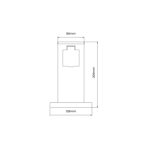 MILAGRO EKO0431 Słupek Ogrodowy Electric 20cm 2 Gniazda