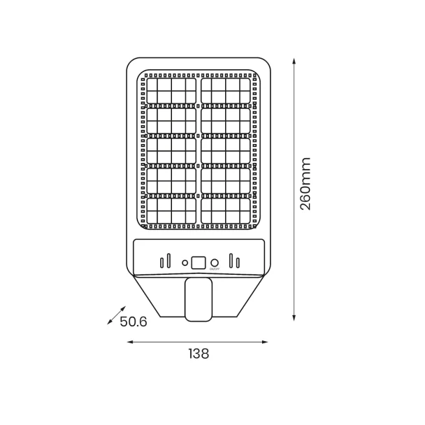 MILAGRO EKO0545 Latarnia Solarna Kers 50W 500lm 6500K