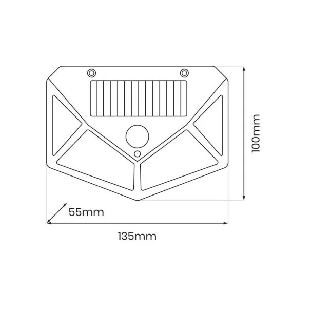 MILAGRO EKO0617 Lampa Solarna Batman 4000K IP44
