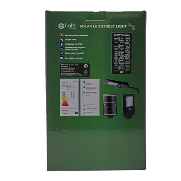 MILAGRO EKO2028 Lampa Solarna Street 15W 4000K
