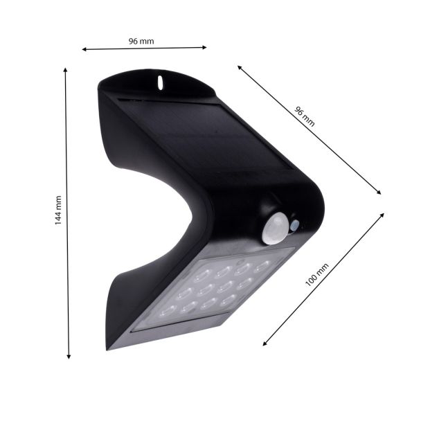 MILAGRO EKO3867 Lampka Solarna Butterfly Czarna 1,5W
