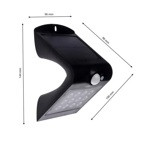 MILAGRO EKO3867 Lampka Solarna Butterfly Czarna 1,5W