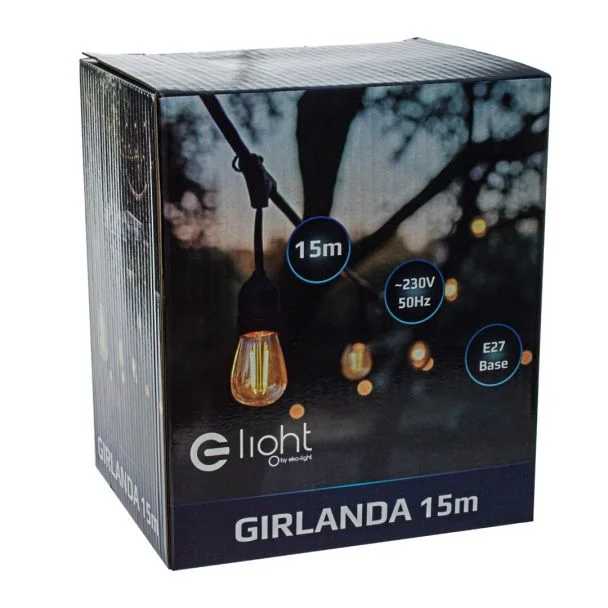 MILAGRO EKO6932 GIRLANDA 15 METRÓW (bez żarówek)