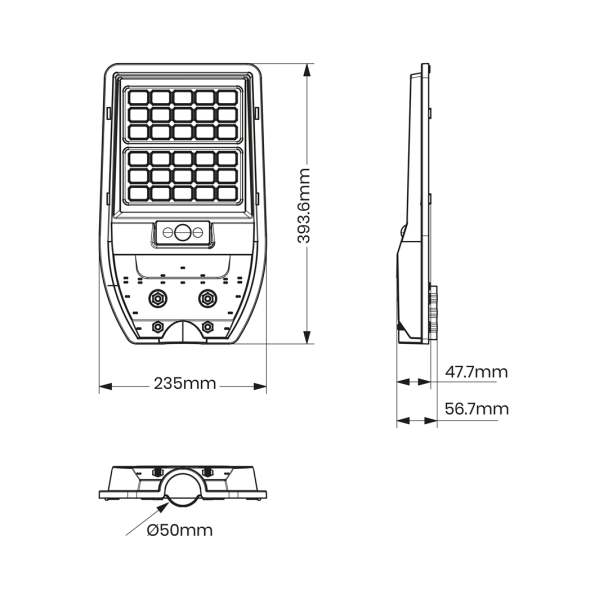 MILAGRO EKO9093 Latarnia Solarna Via 50W 500lm 6000K