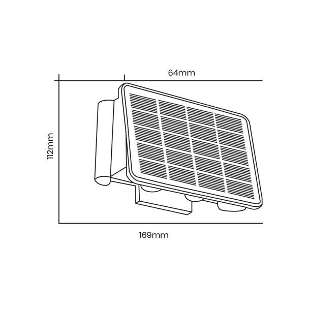 MILAGRO EKO9099 Kinkiet Solarny Alf 50lm 3000K