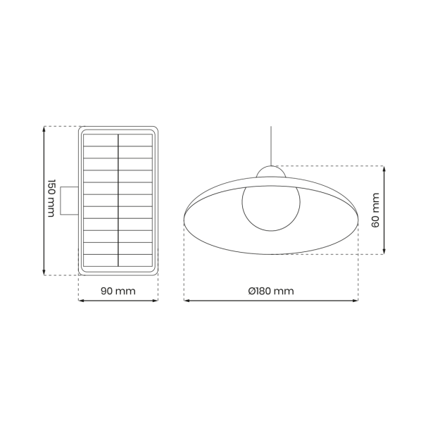 MILAGRO EKO9151 Lampa Solarna Saturn Podwójna