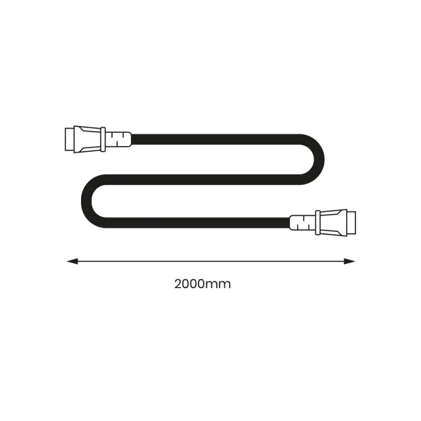 MILAGRO EKO9766 Kabel przedłużający do Fokus 100W - 2m