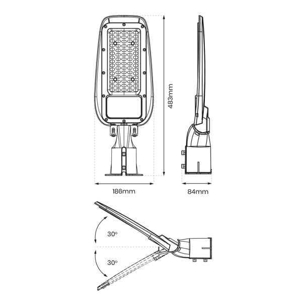 MILAGRO EKO9910 Lampa Uliczna Alley 100W 4000K 230V