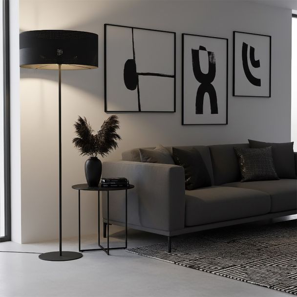 EMIBIG 1651/LP1 KARBON LP1 BLACK LAMPA PODŁOGOWA