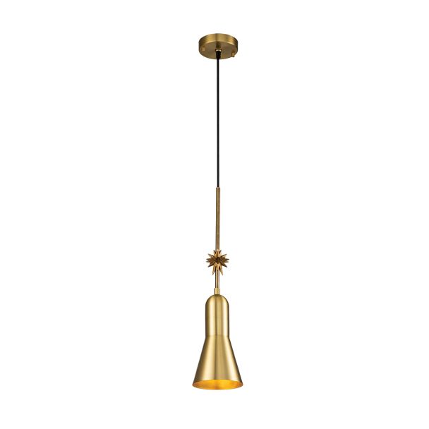 ELSTEAD ETOILE-P-S-AB Mała lampa wisząca Etoile - 1 PŁ - Postarzany mosiądz / Płatki złota