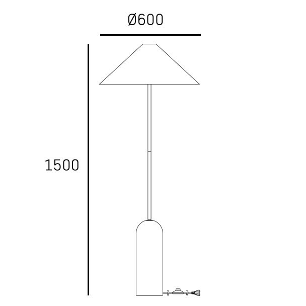 COSMOLIGHT F01463BR-WH Lampa stojąca LOXLEY