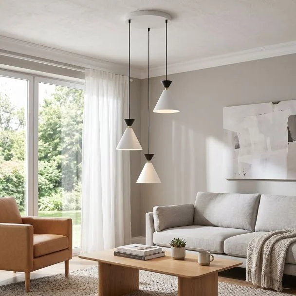 EMIBIG 1743/3PREM KLEVER 3PREM WHITE BLACK Lampa wisząca
