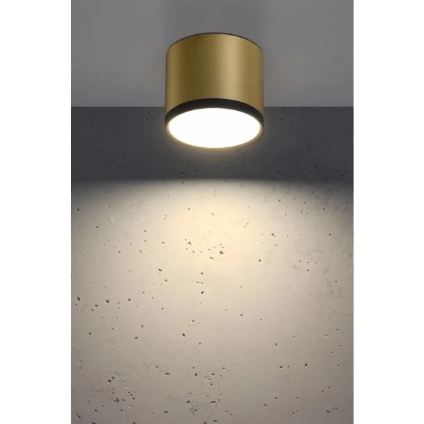 CANDELLUX 2275956 TUBA LAMPA SUFITOWA 9W LED 8,8/7,5 CZARNY+ZŁOTY MAT 4000K