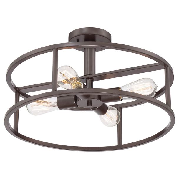 ELSTEAD New Harbor QZ-NEW-HARBOR-SF 4 Light Semi-Flush