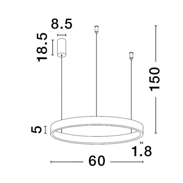 Luces Exclusivas BARI LE43252 LAMPA WISZĄCA LED srebrny