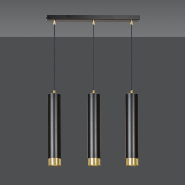 EMIBIG 644/3 LAMPA WISZĄCA KIBO 3 BL/GOLD