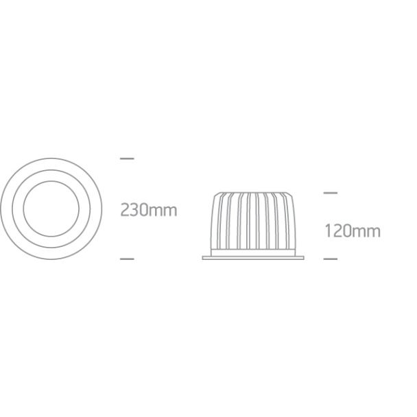 ONE LIGHT 10160CA/W/C Peplos 4 biała wpuszczana oprawa typu downlight LED 4000K 60W