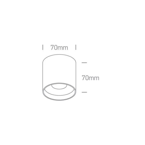 ONE LIGHT 12108C/W/W Karas biała oprawa sufitowa COB LED 3000K 8W