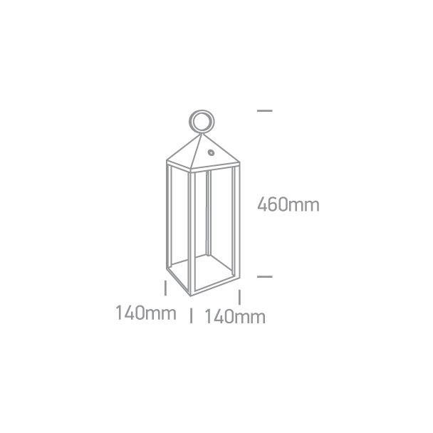 ONE LIGHT 67462/B/W Mertidi akumulatorowa czarna lampa ogrodowa 3000K IP54