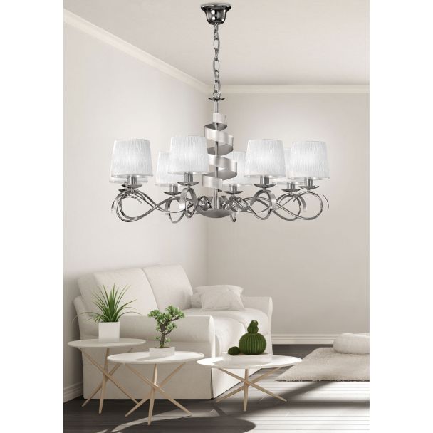 CANDELLUX 38-23452 DENIS ZWIS 8X40W E14 CHROM