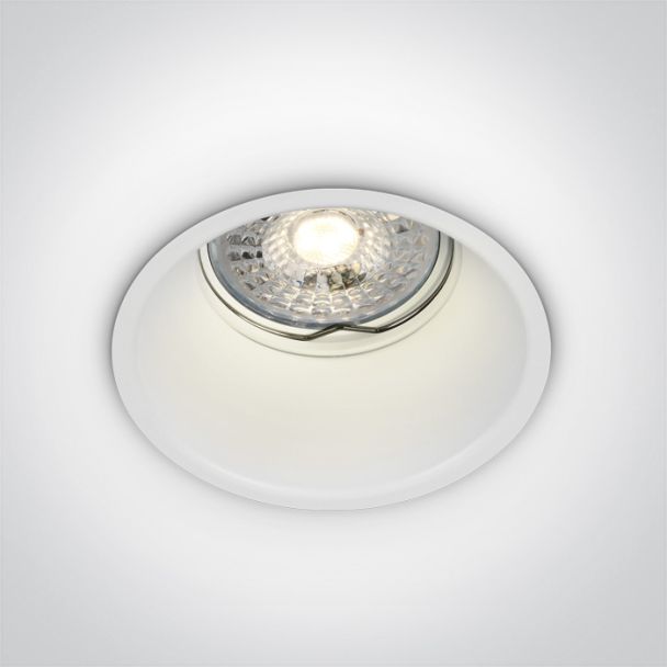 ONE LIGHT 10105TG/W Chulu biały wpust z oprawką GU10 50W
