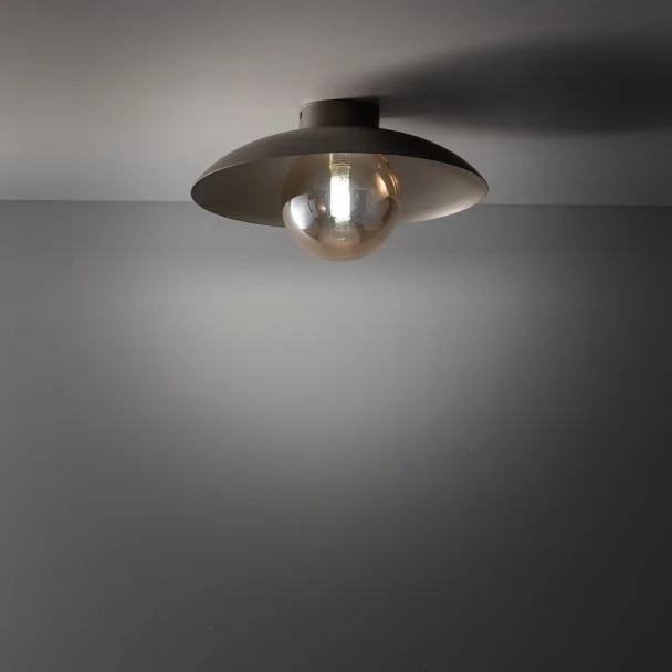 TK-LIGHTING 11352 SLATE NEW BROWN GLASS KINKIET 1XG9