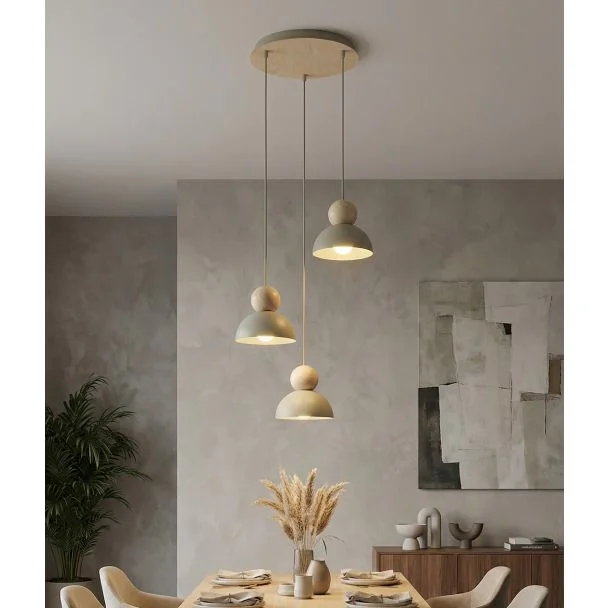 EMIBIG 1678/3PREM KAKI 3PREM MOKKA LAMPA WISZĄCA