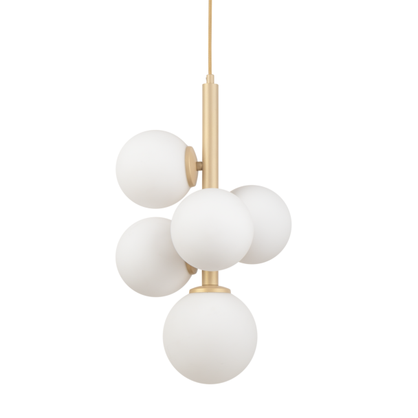 SIGMA 33607 Perla 5 lampa wisząca złoty,biały