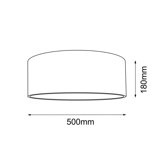 ANTIGO Plafon Lamego 50 - Beżowy (180 mm) 1087