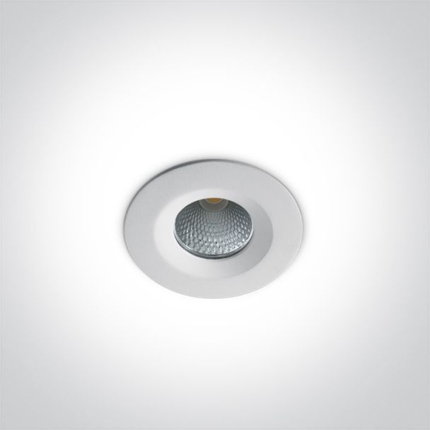 ONE LIGHT 10107CA/W/W Gudi biała oprawa typu downlight do wbudowania LED 3000K 7W