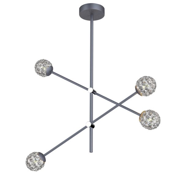 CANDELLUX A0032-340 PAKSOS LAMPA WISZĄCA 4XMAX 5W G9 LED SZARY APETI